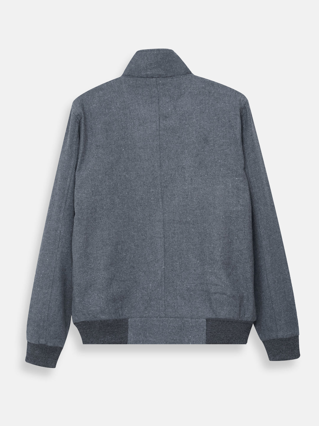 Charcoal Grey Mock Neck Zipper Jacket