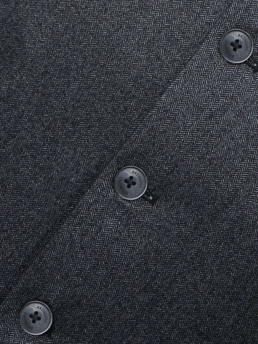  Back view of charcoal wool blend vest