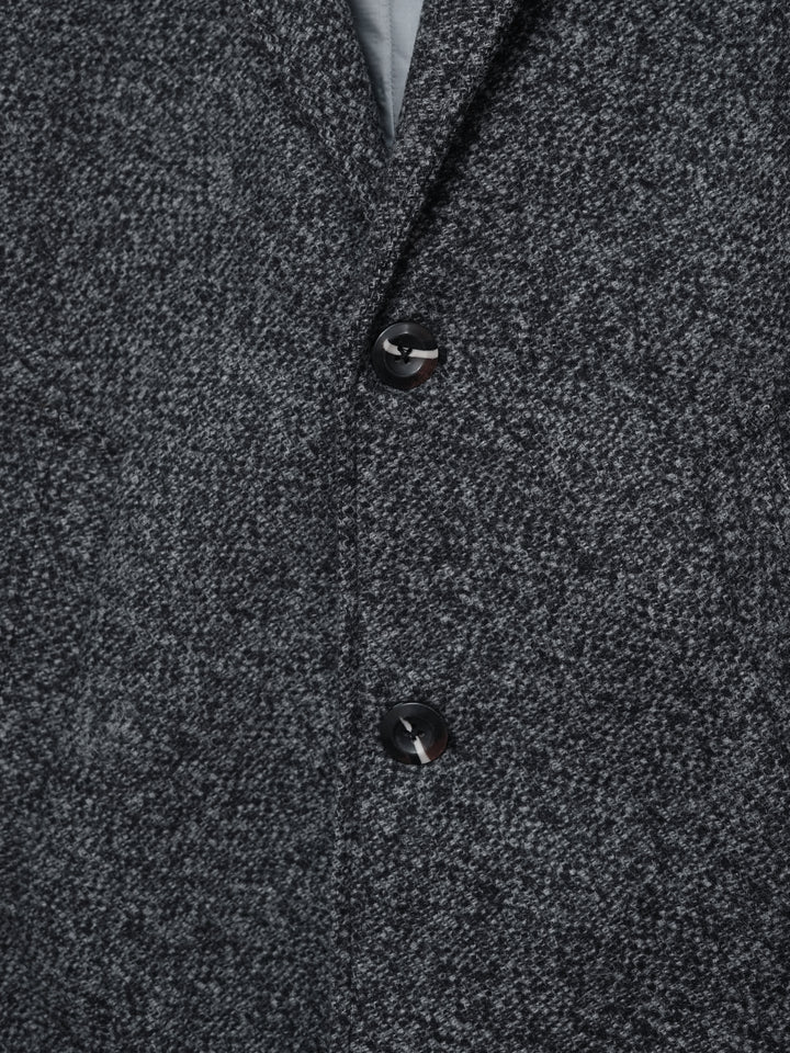 Charcoal Wool Blenled Over Coat