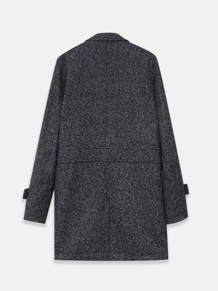 Charcoal Wool Blenled Over Coat