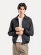 Charcoal Casual Collar Jacket With Cargo Pocket