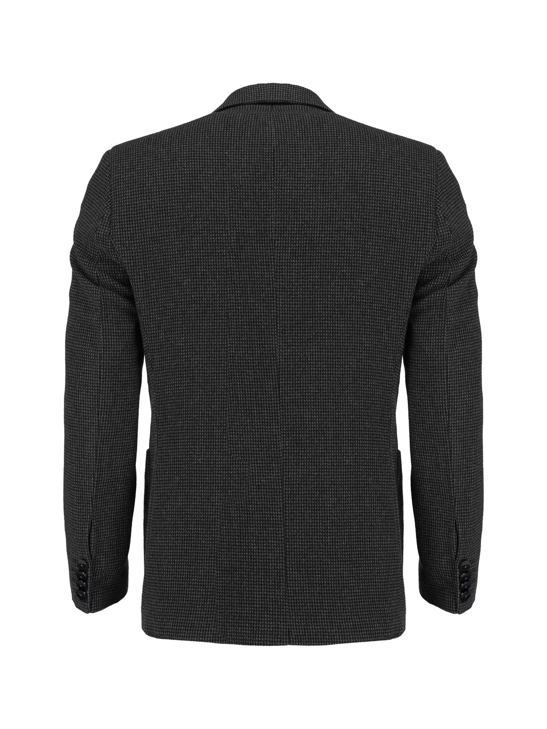 Charcoal Dobby Wool & Cashmere Blended Blazer - Sartoria