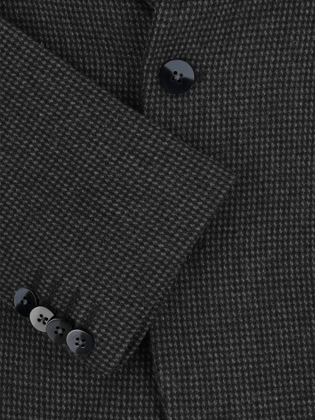 Charcoal Dobby Wool & Cashmere Blended Blazer - Sartoria
