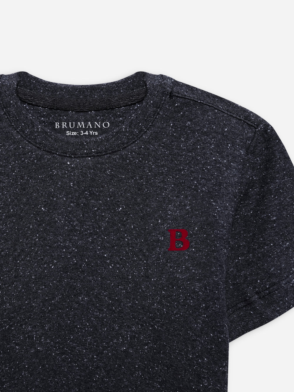 Charcoal grey neppy cotton casual tee brumano pakistan 