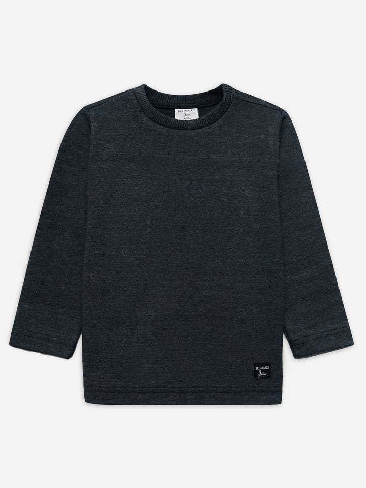Charcoal Melange Casual Sweatshirt - Junior