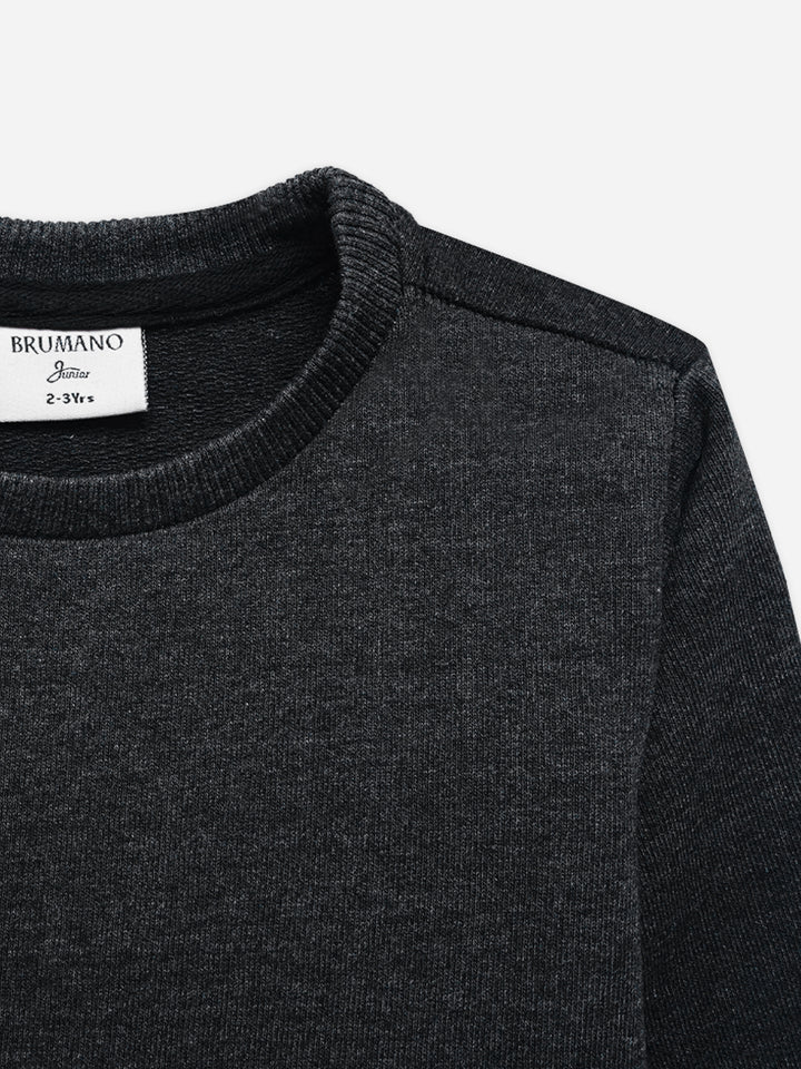 Charcoal Melange Casual Sweatshirt - Junior