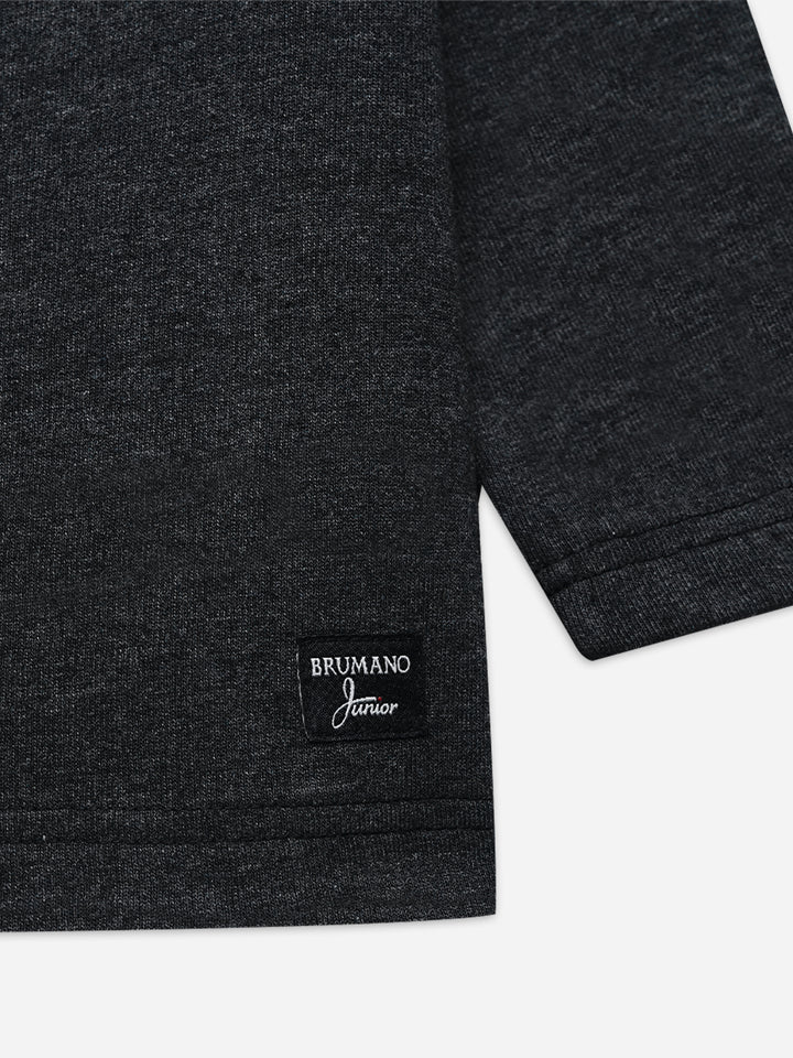 Charcoal Melange Casual Sweatshirt - Junior
