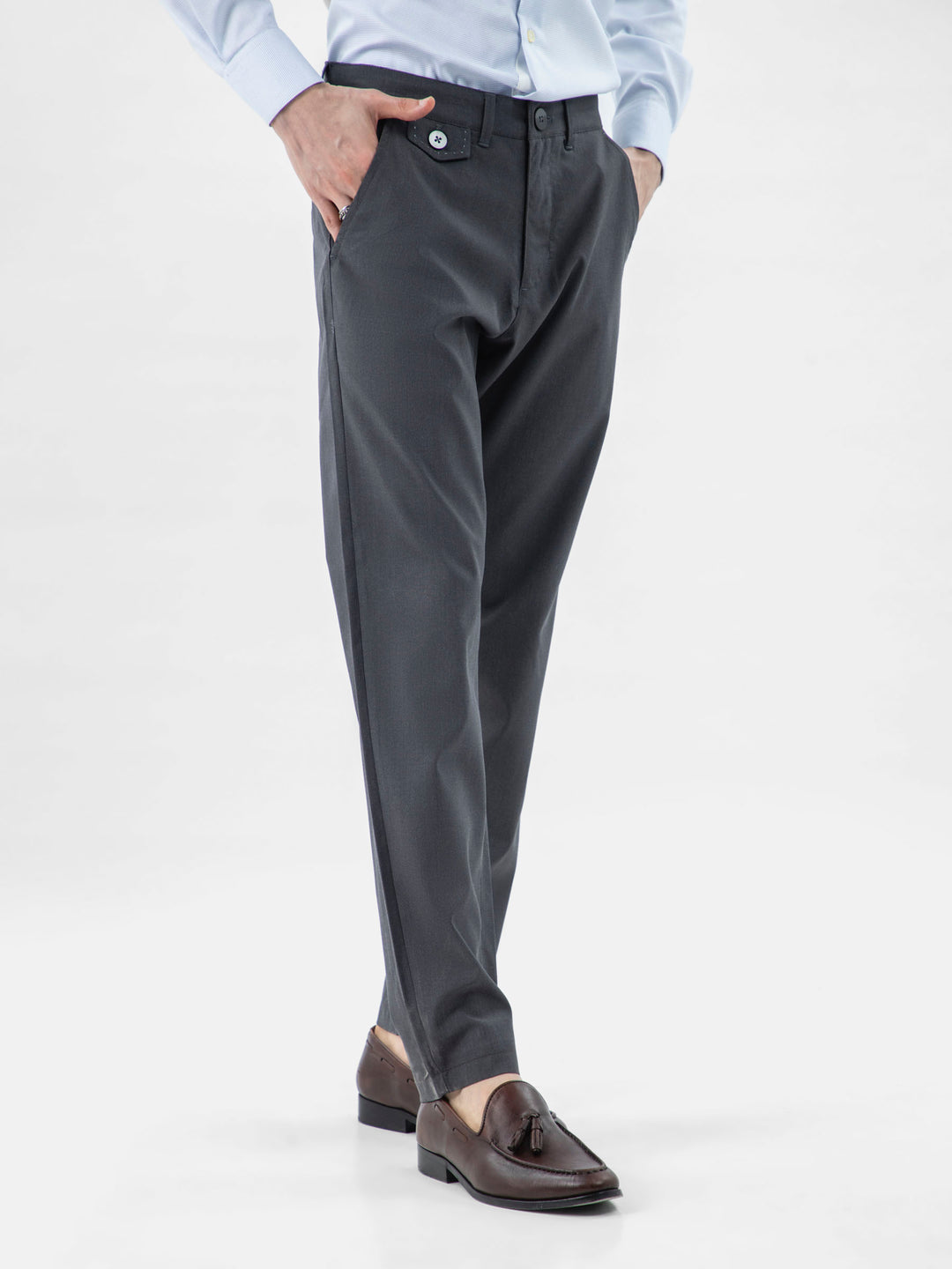 Charcoal Semi Formal Chinos Brumano Pakistan