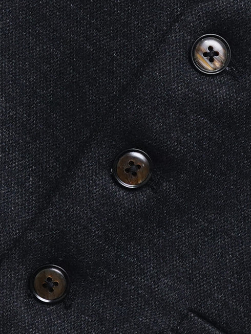 Charcoal  Wool Blended Formal Vest with Bow - Junior