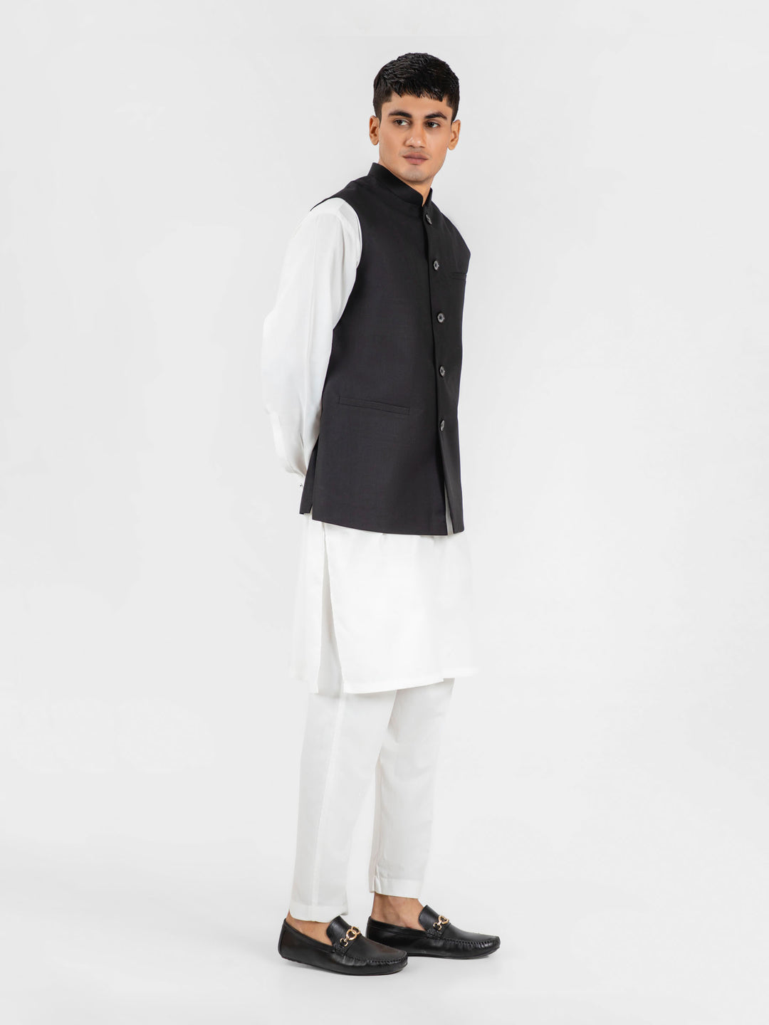 Classic Black Formal Waistcoat Brumano Pakistan