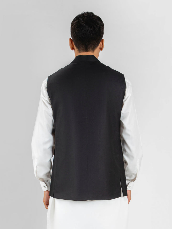 Classic Black Formal Waistcoat Brumano Pakistan