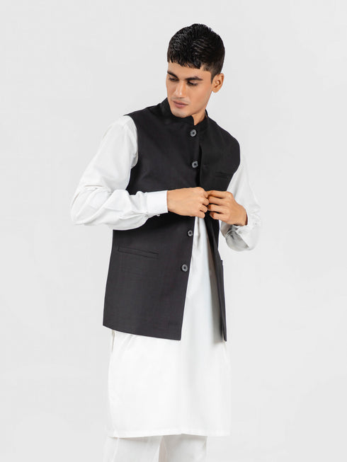 Classic Black Formal Waistcoat Brumano Pakistan