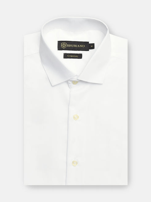 Classic White Satin Formal Shirt