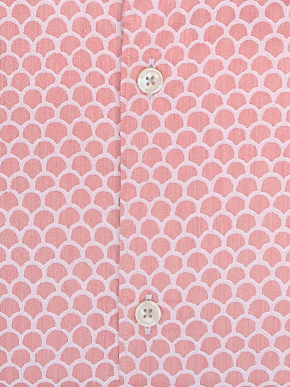 Coral Pink Printed Half Sleeve Shirt