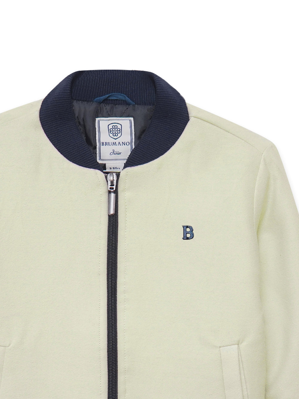 Boys quilted winter jacket cream color