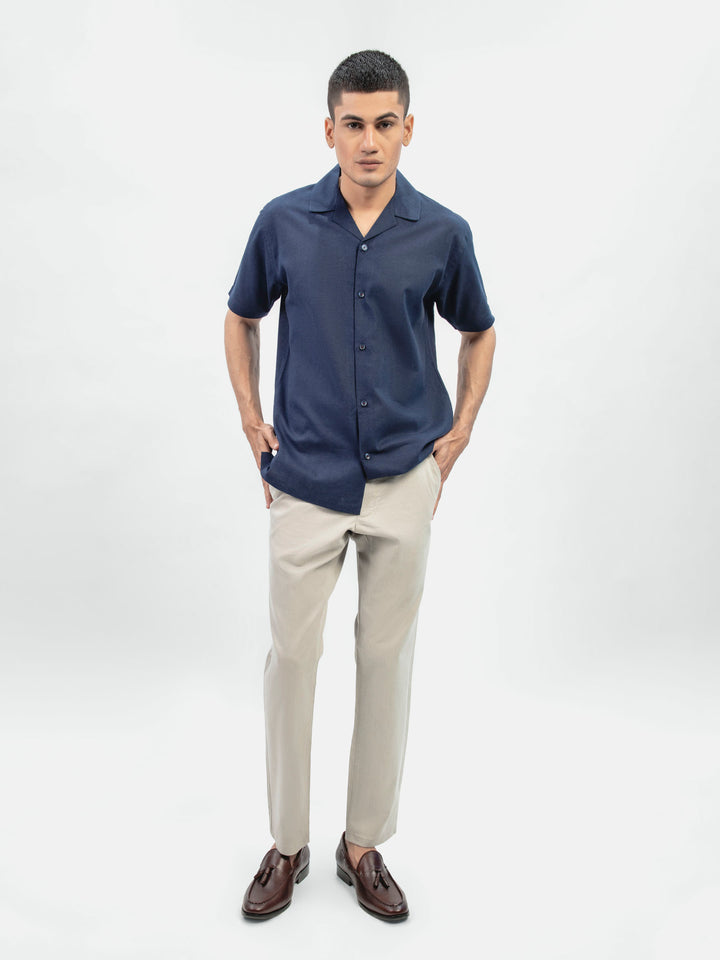 Cream Structured Casual Fit Chinos Brumano Pakistan