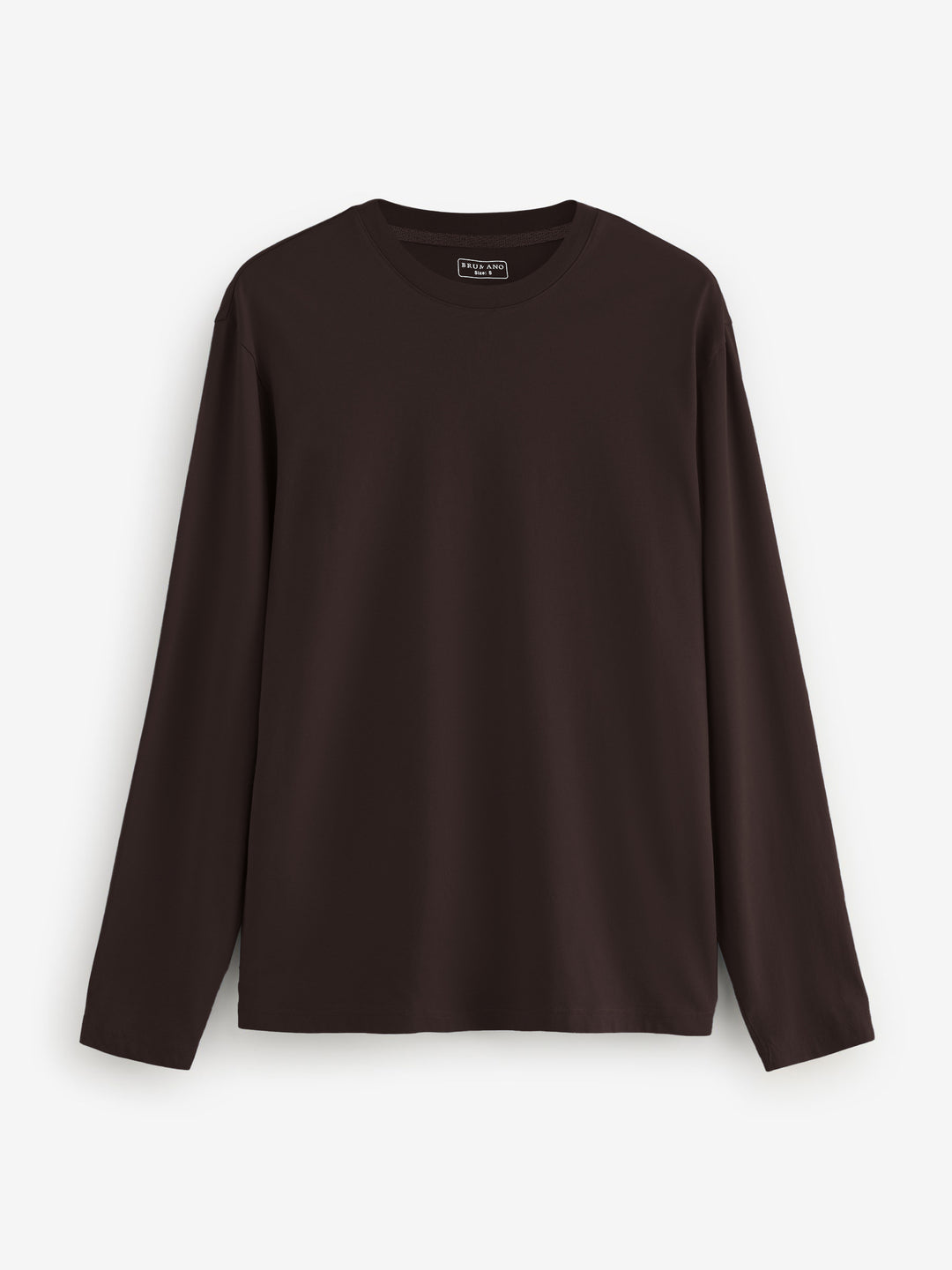 Dark brown long sleeve crew neck t shirt brumano pakistan 1