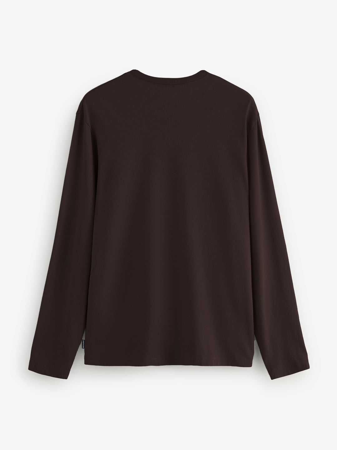Dark Brown Long Sleeve Crew Neck T-Shirt
