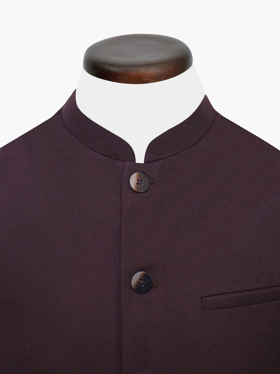 Close up of burgundy wool blend fabric texture