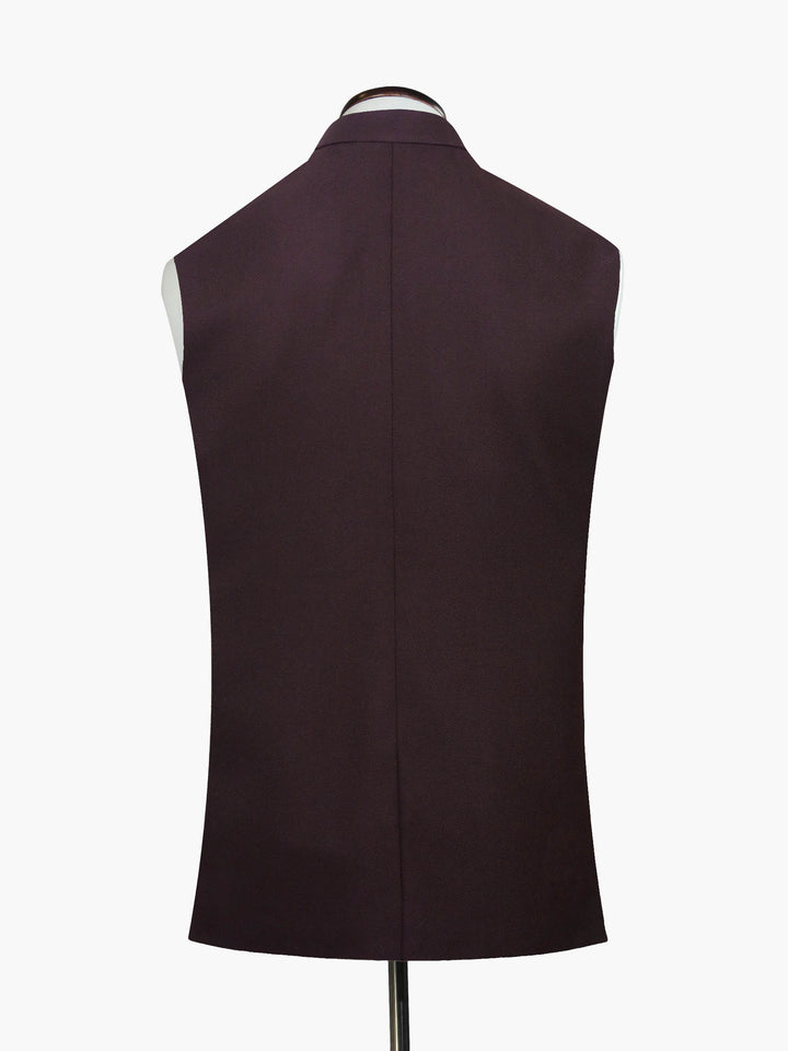 Back view of structured formal waistcoat