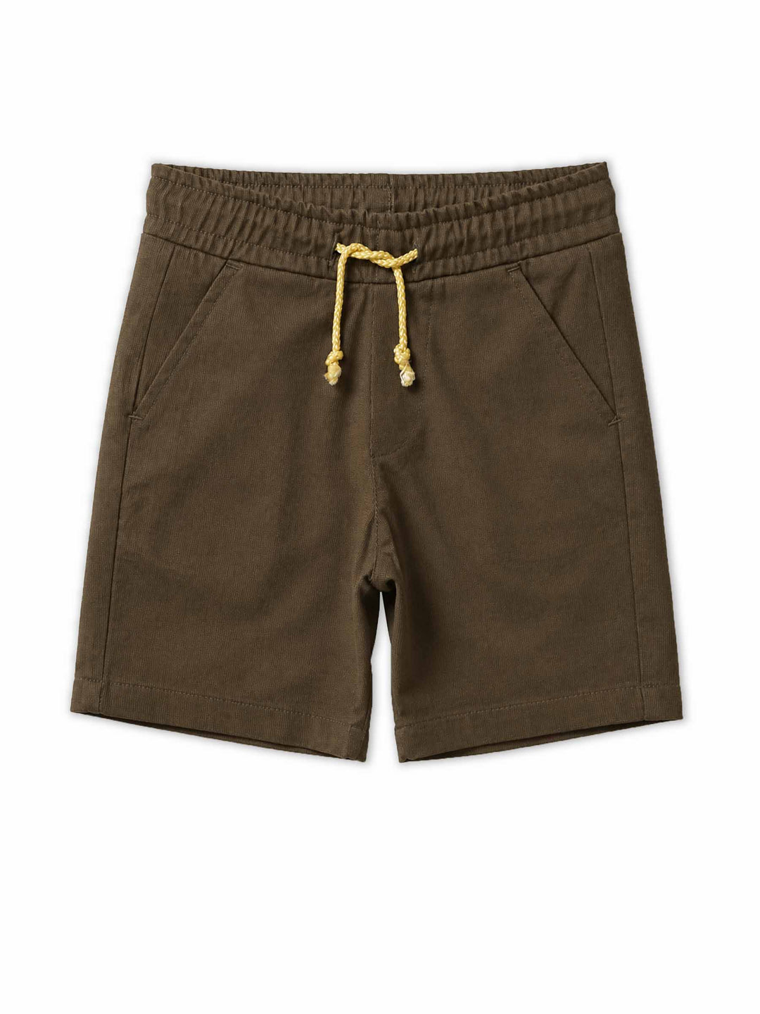 Dark Brown Structured Casual Shorts - Junior
