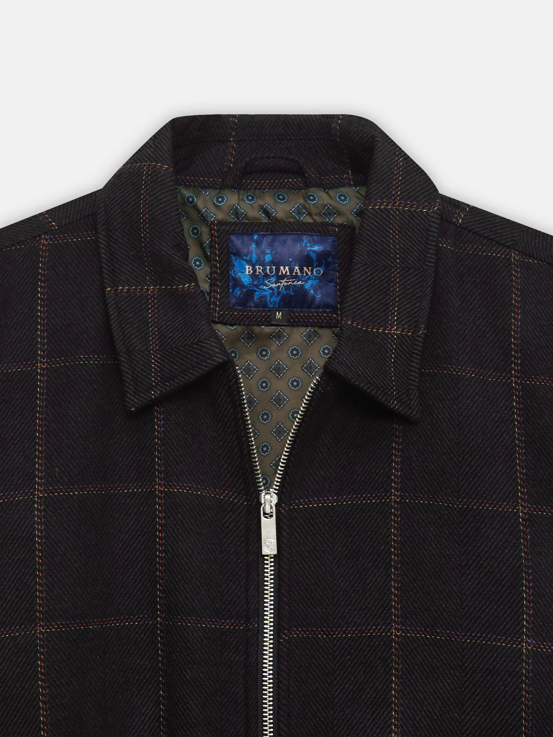 Dark Brown Windowpane Wool & Cashmere Blended Jacket - Sartoria