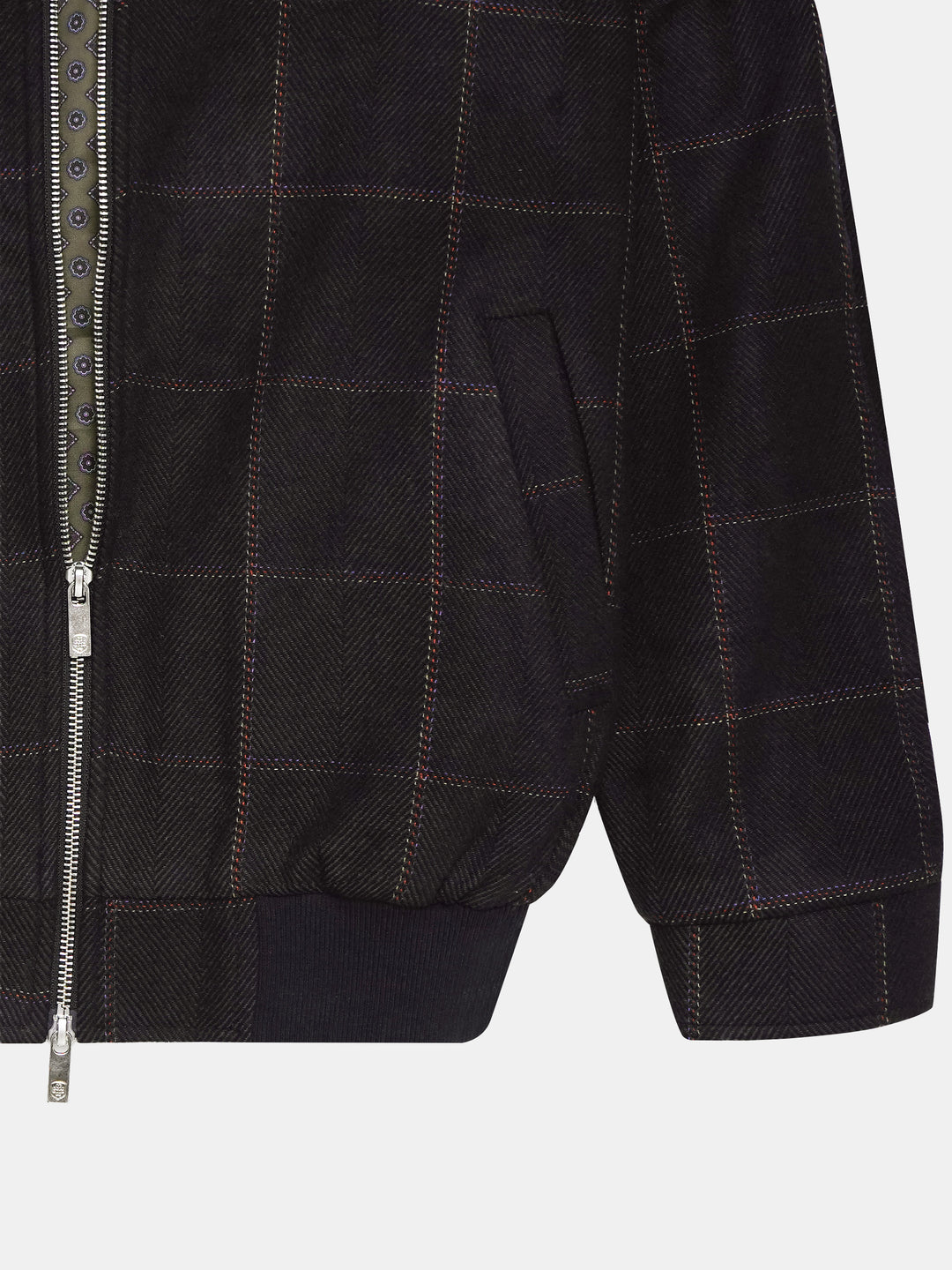 Dark Brown Windowpane Wool & Cashmere Blended Jacket - Sartoria