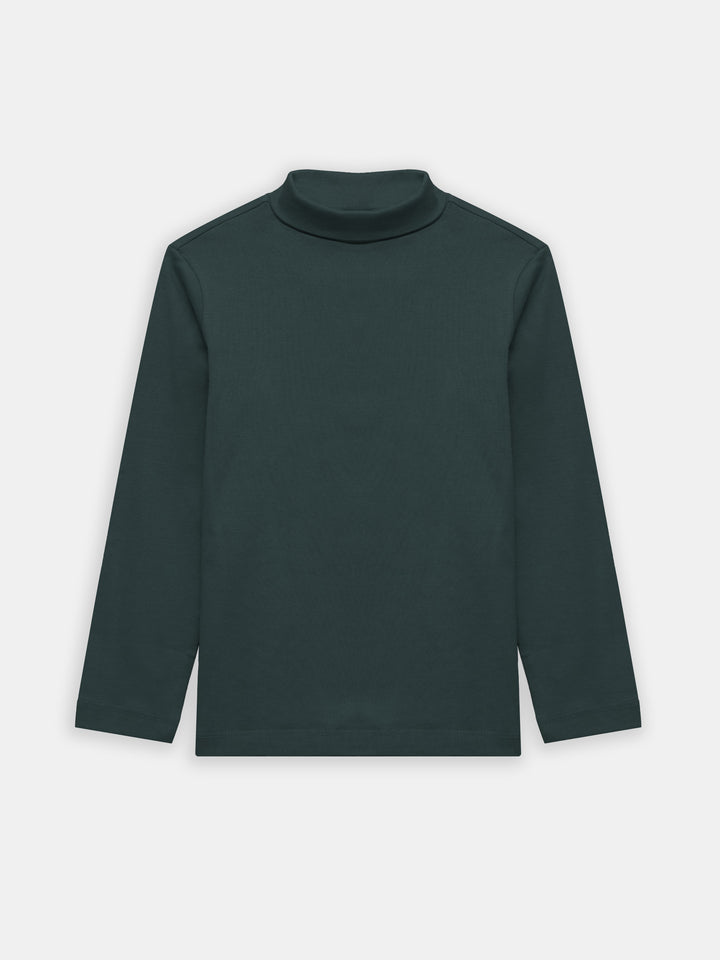 Dark Green High Neck With Long Sleeves - Unisex