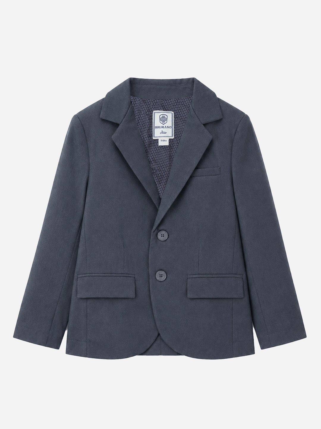 Dark Grey Kids Casual Blazer