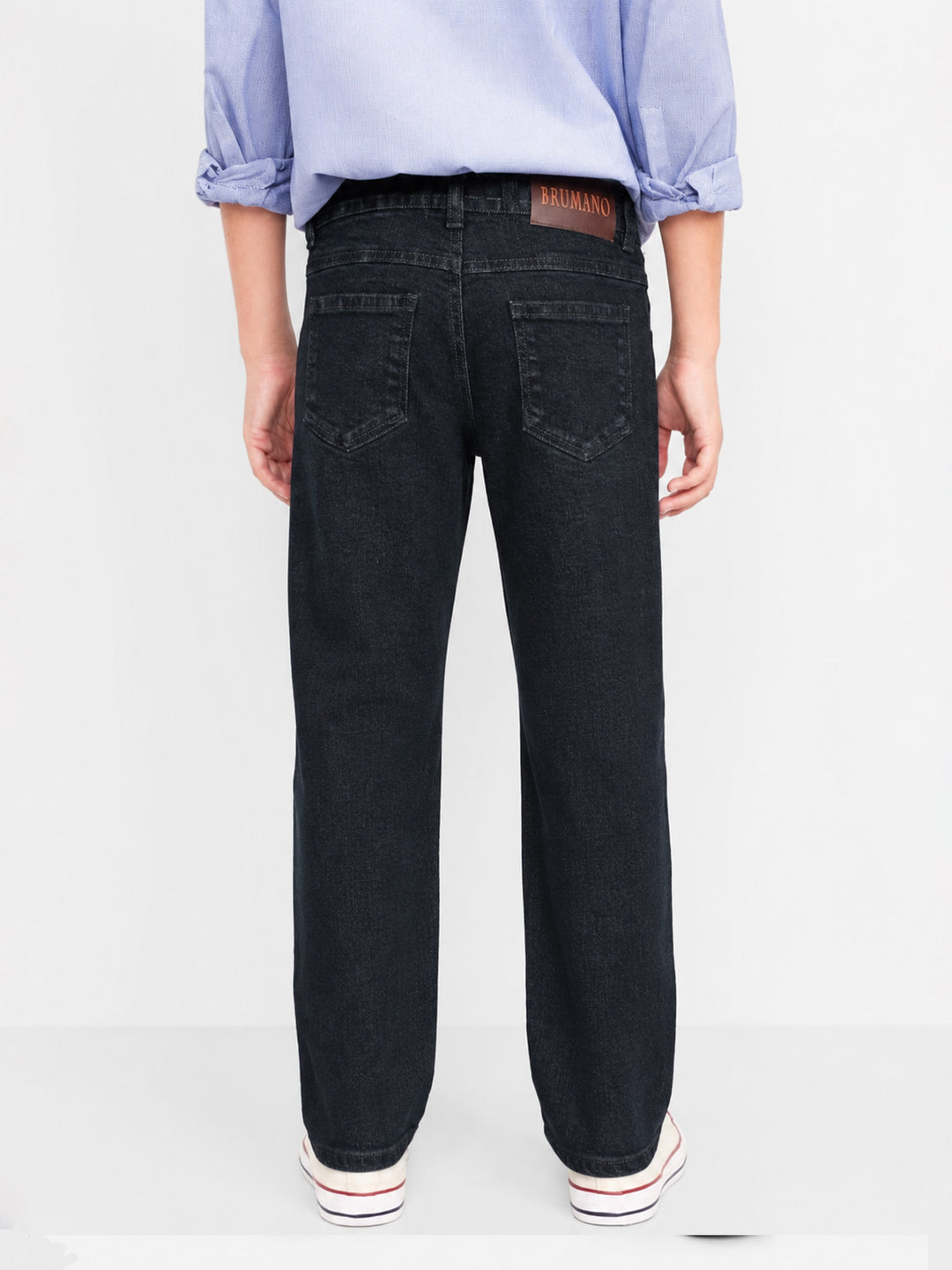 Dark Grey Straight Fit Casual Denim - Junior