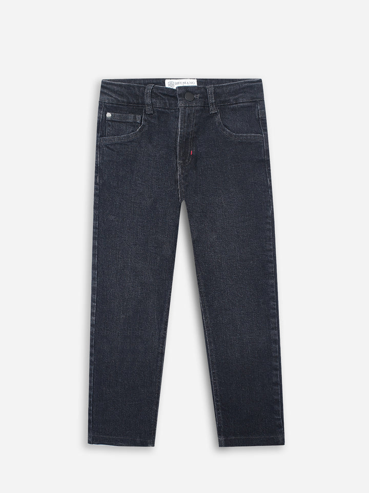 Dark Grey Straight Fit Casual Denim - Junior
