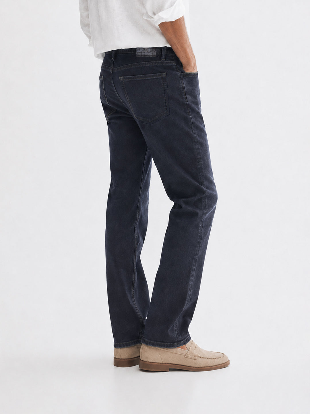 Dark Indigo Straight Fit Casual Denim With Stretch
