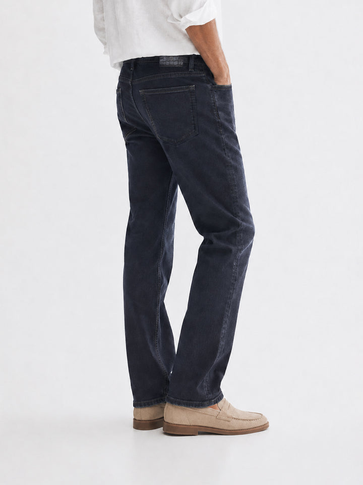 Dark Indigo Straight Fit Casual Denim With Stretch