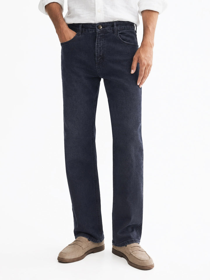 Dark Indigo Straight Fit Casual Denim With Stretch