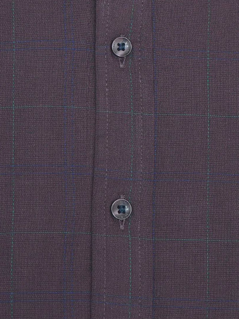 Dark Purple Structured Checkered Shirt