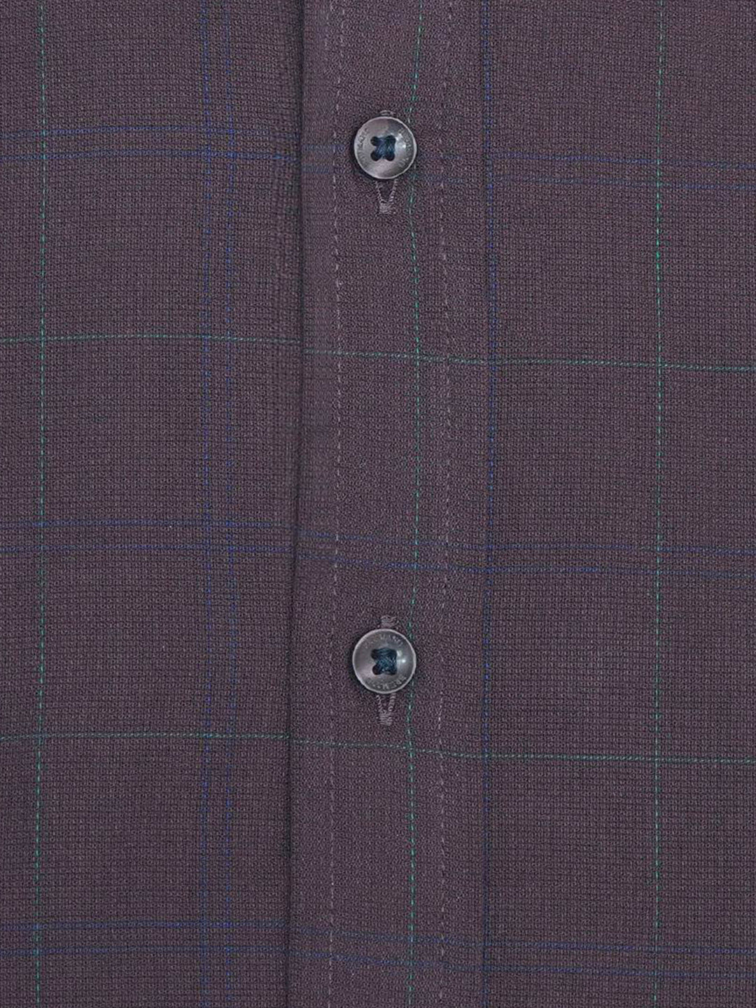 Dark Purple Structured Checkered Shirt