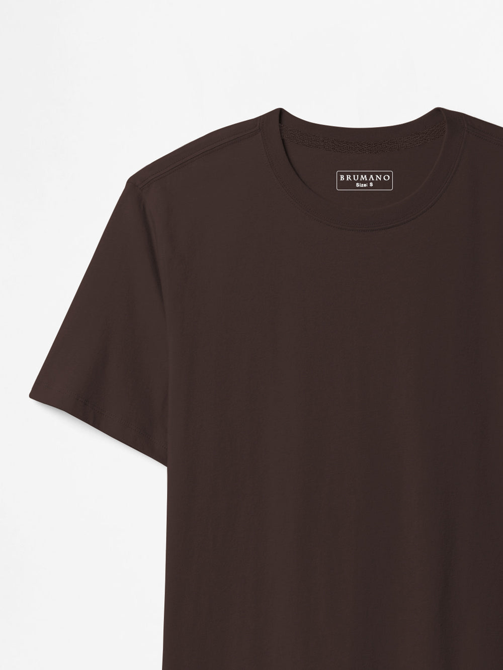 Dark Brown 100% Cotton Basic Tee