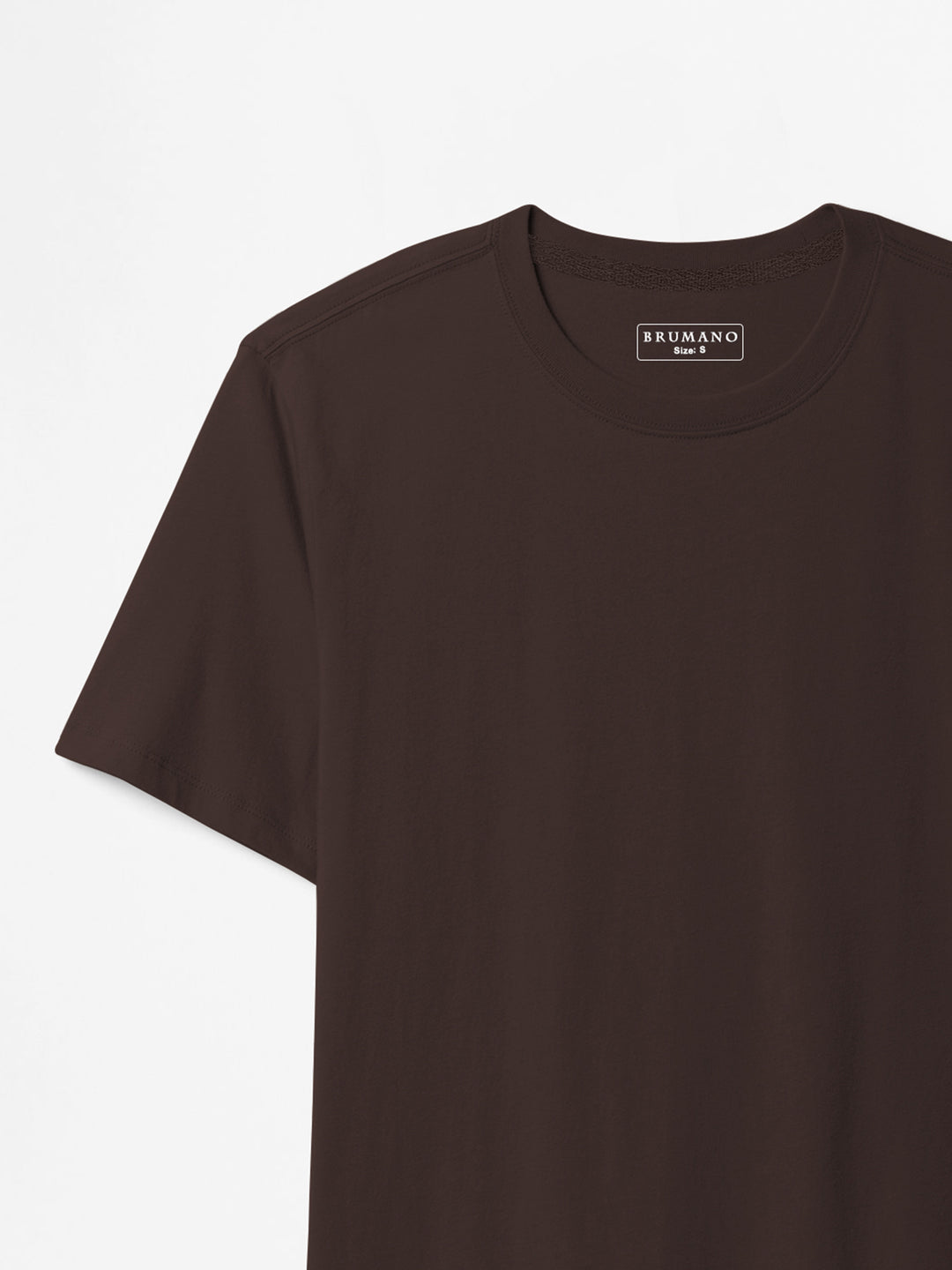 Dark Brown 100% Cotton Basic Tee - Women