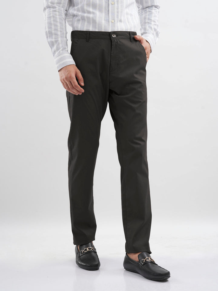 Dark Brown Cotton Chinos