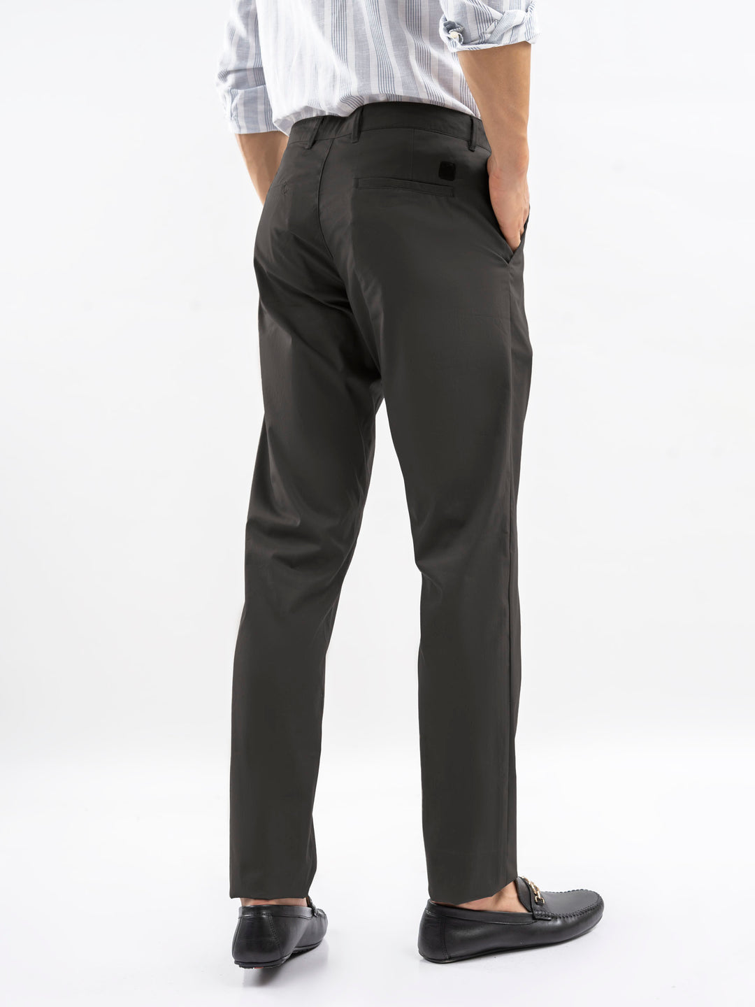 Dark Brown Cotton Chinos