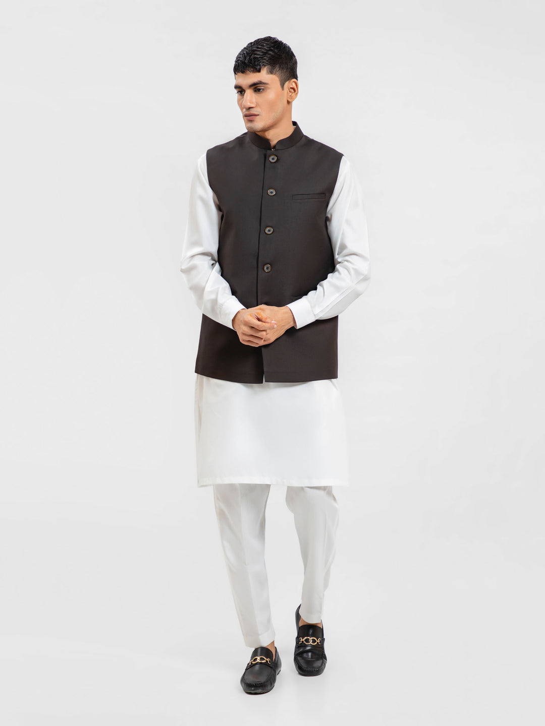 Dark Brown Formal Waistcoat Brumano Pakistan