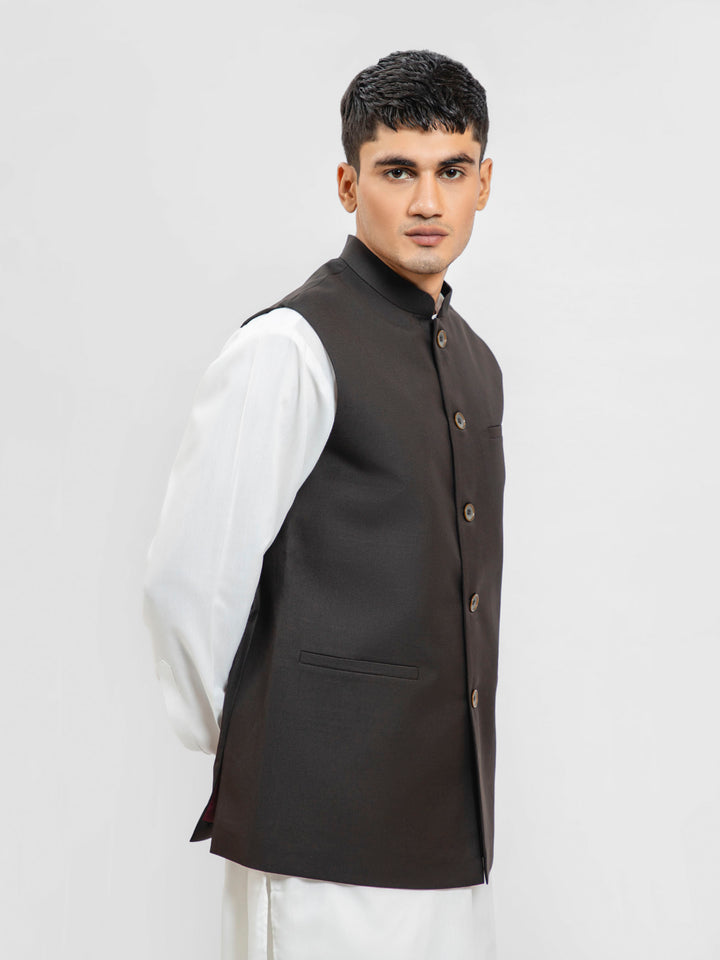 Dark Brown Formal Waistcoat Brumano Pakistan