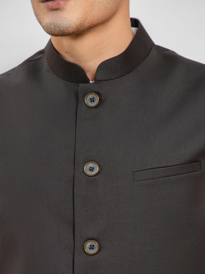 Dark Brown Formal Waistcoat Brumano Pakistan
