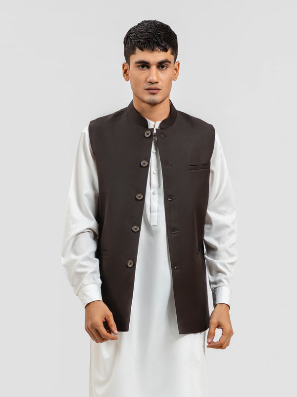 Dark Brown Formal Waistcoat Brumano Pakistan