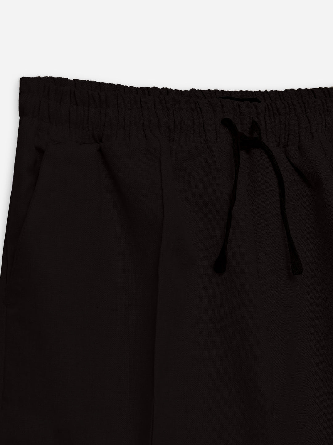 Dark Brown Linen Blended Pajama Trouser