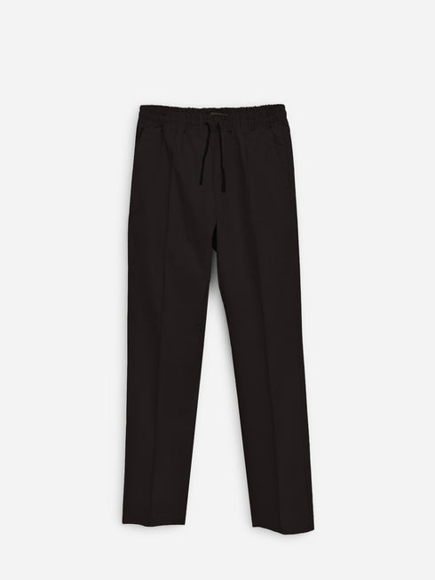 Dark Brown Linen Blended Pajama Trouser