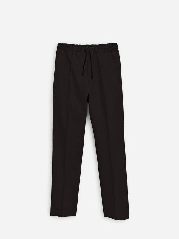 Dark Brown Linen Blended Pajama Trouser