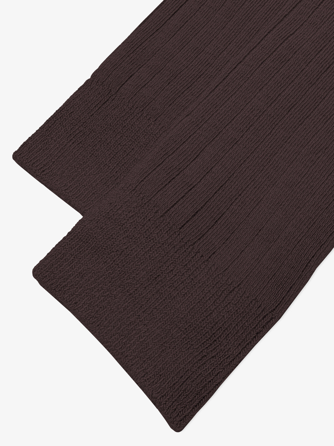 Dark Brown Ribbed Cotton Socks