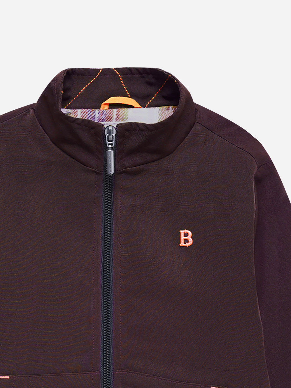 Dark Brown Structured Jacket With Pockets