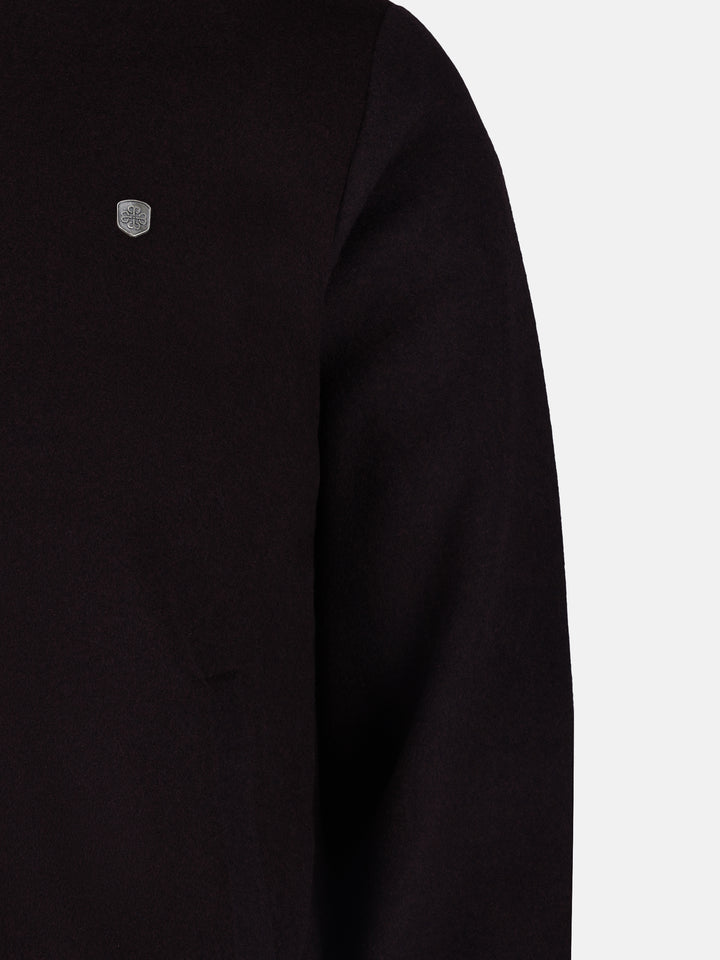 Dark Brown Wool Bomber Jacket